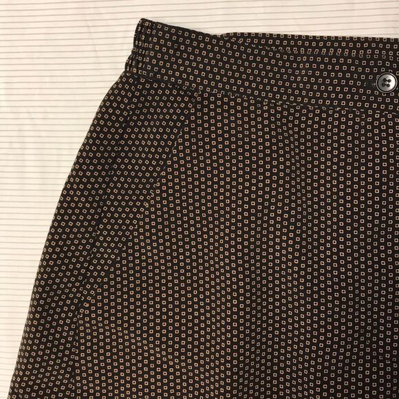 Vintage Women’s Black & Tan Geometric Skort Size 6 8 Pockets - Picture 6 of 13